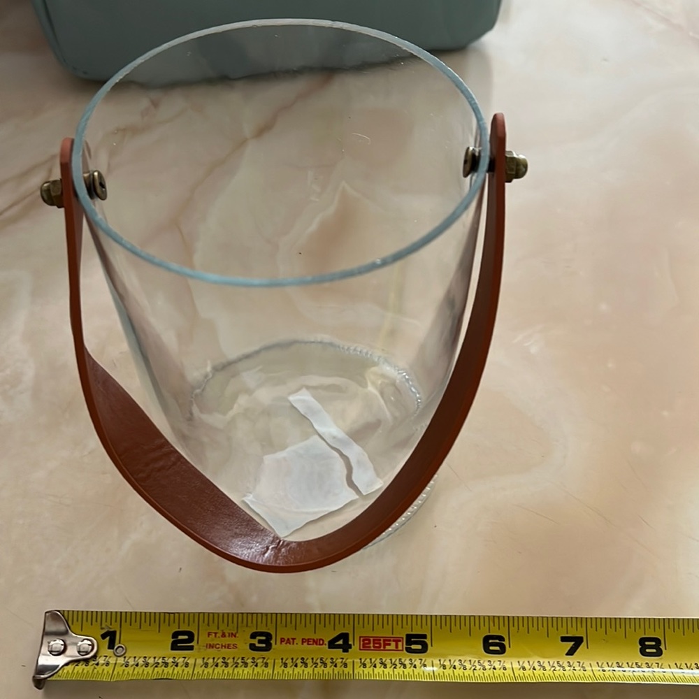 NWT glass Candle Lantern